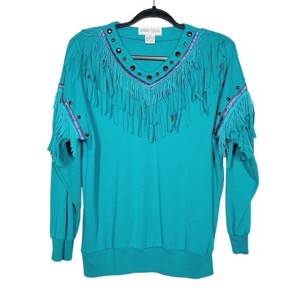 Vintage 80s Donna Turan Western Sweater - Picture 3 of 6